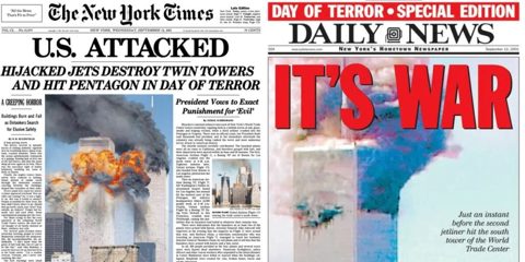 ‘AMERICA’S DARKEST DAY’: Newspaper headlines from around the world after 9/11