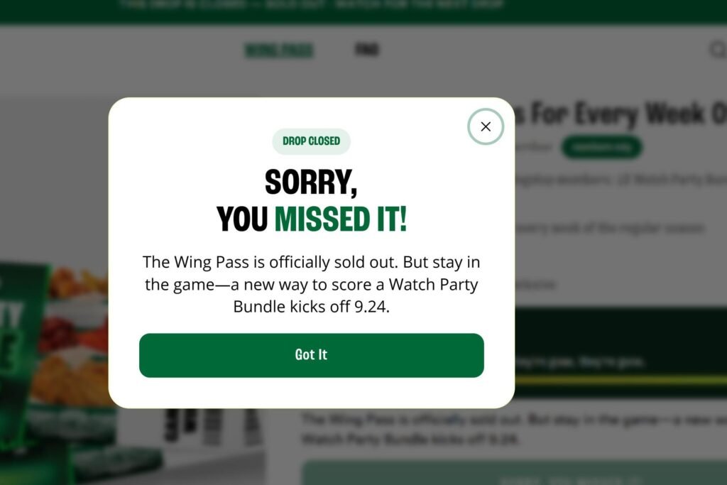 Wingstop Sells Out of First-Ever Wing Pass Offering Incredible Deal