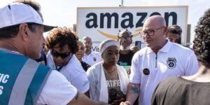 Some Amazon warehouse workers are striking. The company says it isn’t affecting holiday deliveries.