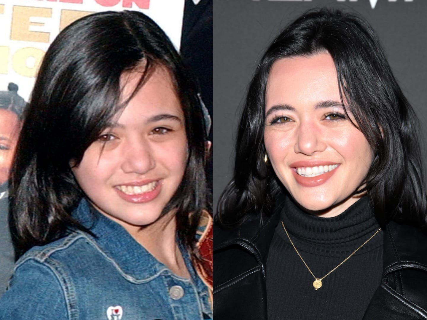 A side-by-side image of Rivkah Reyes in 2004 and 2023