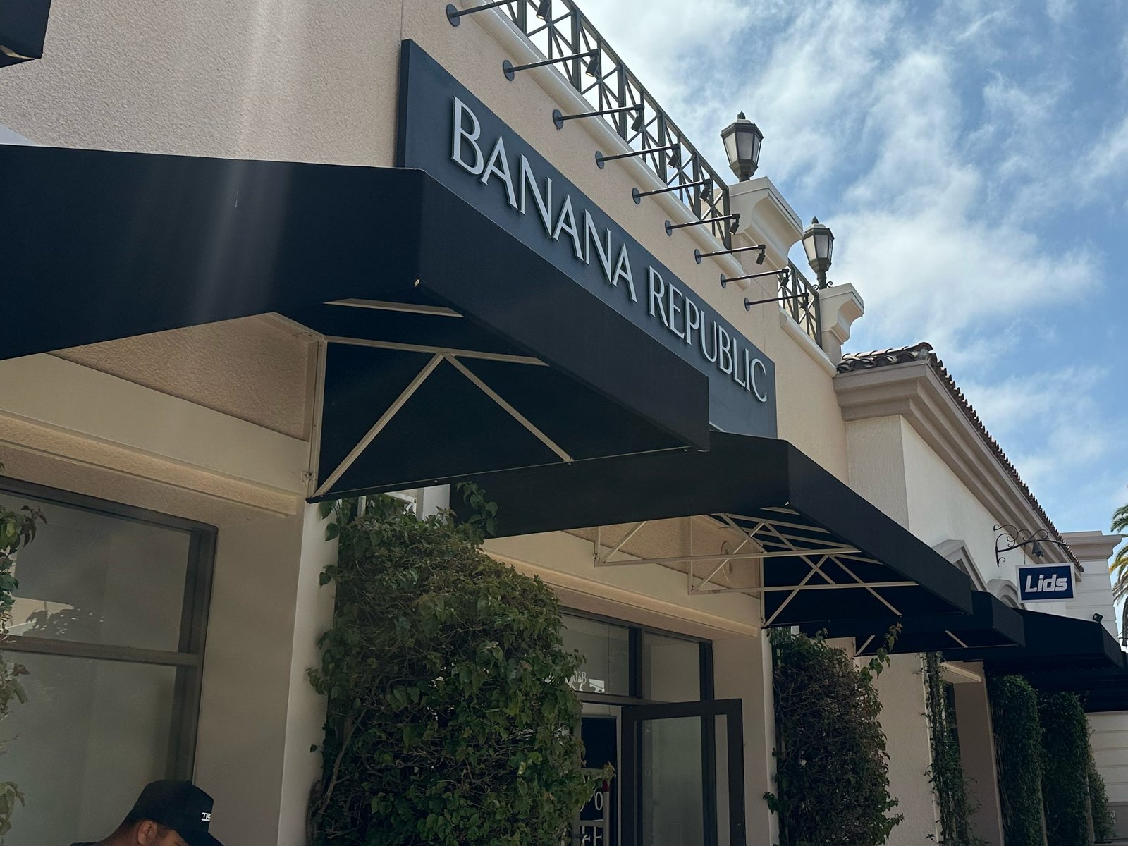 The exterior of a Banana Republic store.