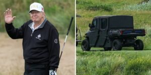 Photos Show ‘Golf Force One,’ Trump’s Secret Service Golf Cart
