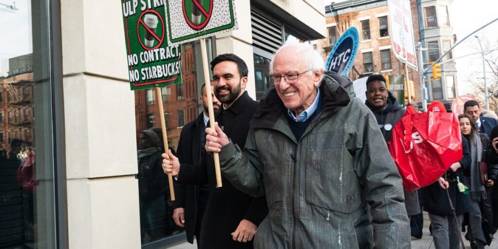 Sanders and Mamdani Join Striking Starbucks Workers in Brooklyn