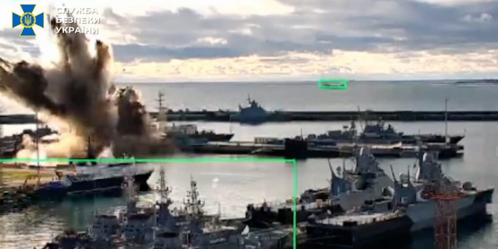 Ukraine Says It Carried Out First Underwater-Drone Hit on Russian Sub