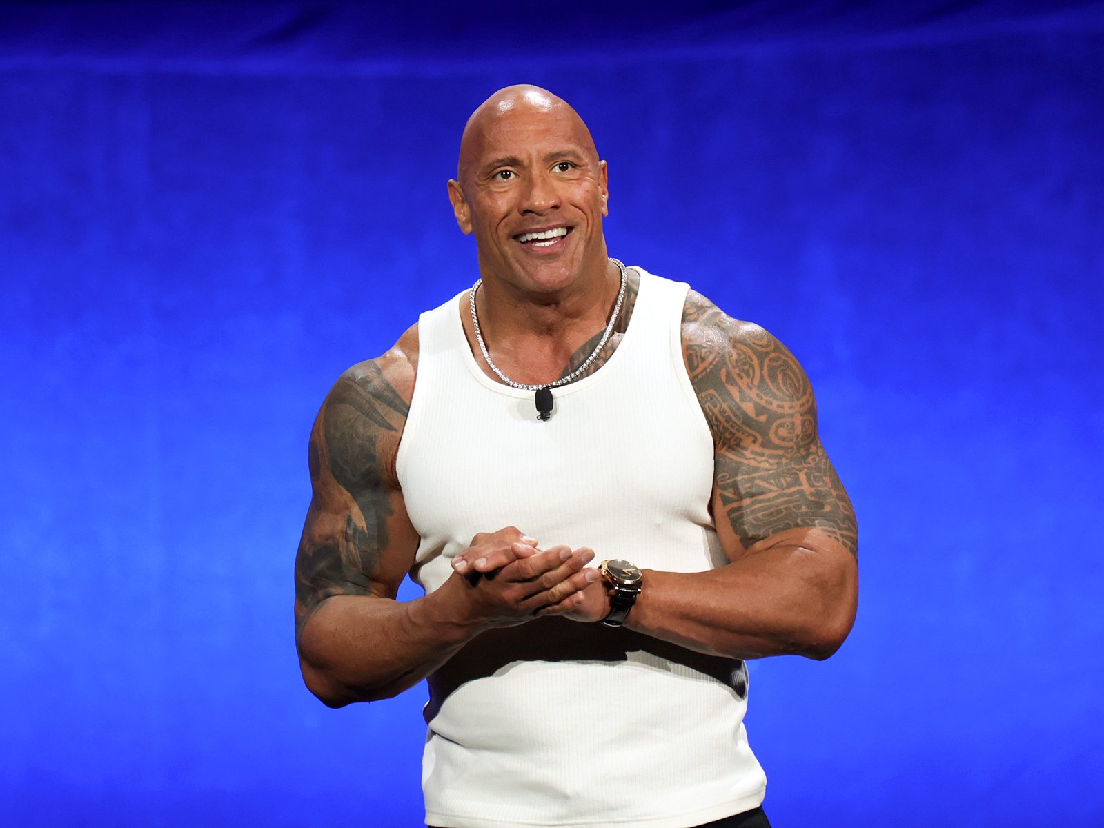 Dwayne Johnson at the Walt Disney Studios CinemaCon Presentation.