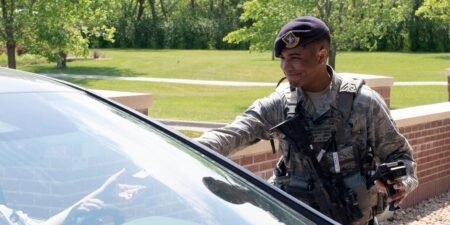The Air Force changed how gate guards greet people. Troops and civilians on base say they sound like ‘Walmart greeters.’