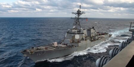 A US Navy destroyer and a support ship collided in the Caribbean during an at-sea resupply gone wrong
