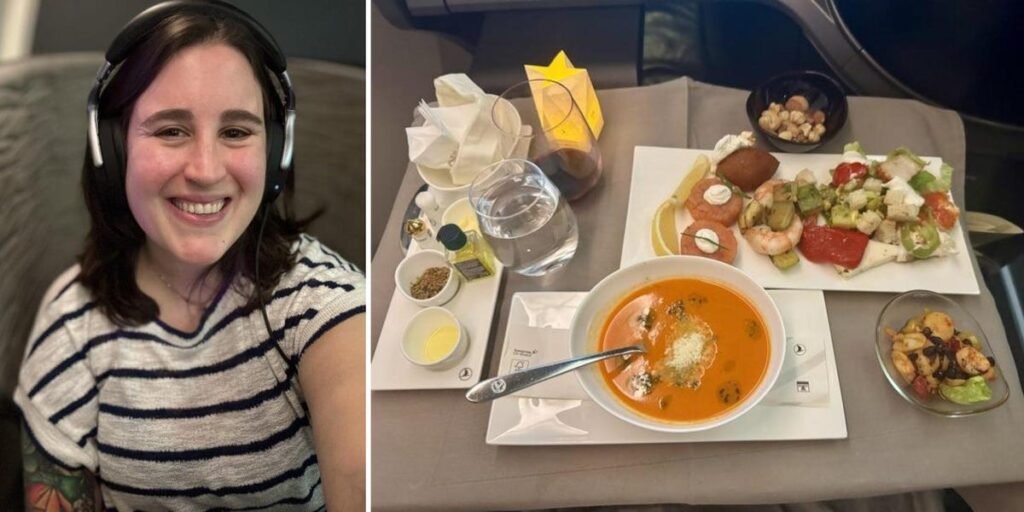 I flew Europe’s best airline for business class and food. The seat wasn’t fully private but I liked the ‘flying chef.’