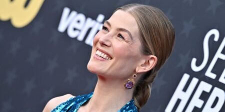 Rosamund Pike says it was ‘important to cement’ her relationship by starting a family — not having a wedding