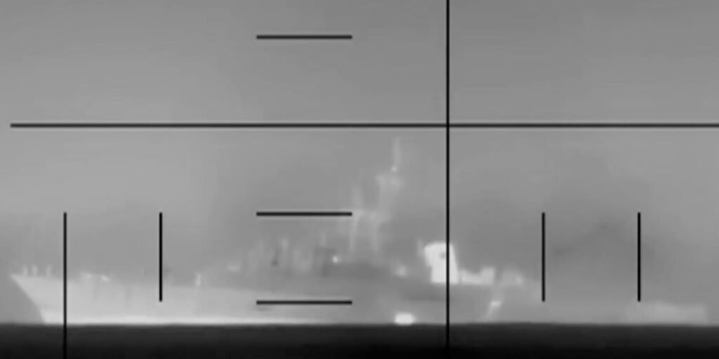 A US Navy submarine sank an enemy warship with a torpedo for the first time since World War II. Here’s the video.