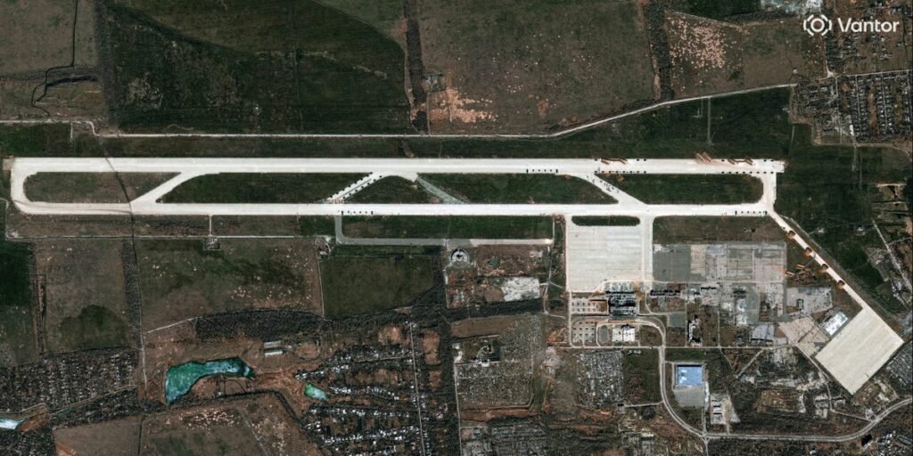 Satellite images show Russia expanding a new front-line drone base in occupied Ukraine