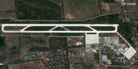 Satellite images show Russia expanding a new front-line drone base in occupied Ukraine