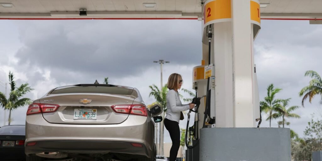 US gas prices climb to the highest point in Trump’s second term. He says, ‘If they rise, they rise.’