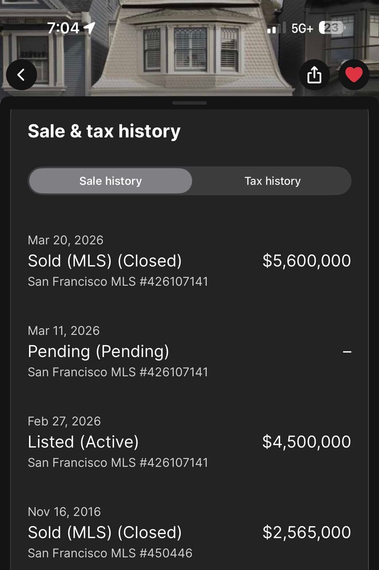 It Is Easier To Make Millions On A Home Than On Any Other Investment - Sales history of home that was purchased for $2,565,000 in 2016 and sold for $5,600,000 in 2026