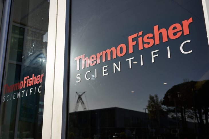 The entrance to the Thermo Fisher Scientific office in Santa Clara, California.