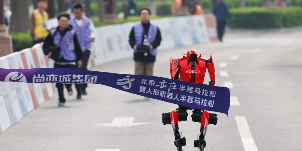 China’s robot half-marathon broke an important record — and made for plenty of laughs