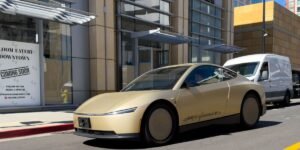 Watch the Cybercab robotaxi roll off Tesla’s production line