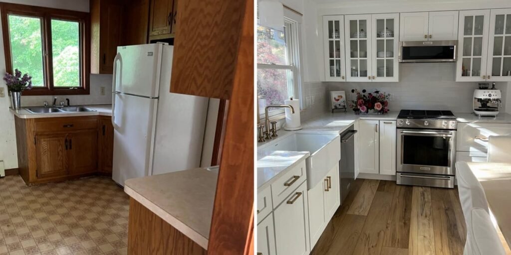 We transformed our dated, dark kitchen into a bright, open-concept space — it turned out even better than I expected