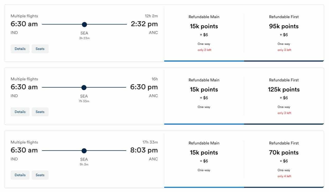 Screenshot displaying redemption options