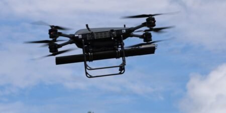 With the US Army watching, defense industry operators turned a logistics drone into a flying rocket launcher With the US Army watching, defense industry operators turned a logistics drone into a flying rocket launcher