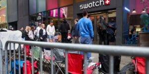 Audemars Piguet and Swatch’s new pocket watch collab has fans camping outside stores for days