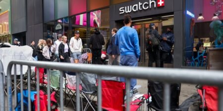 Audemars Piguet and Swatch’s new pocket watch collab has fans camping outside stores for days