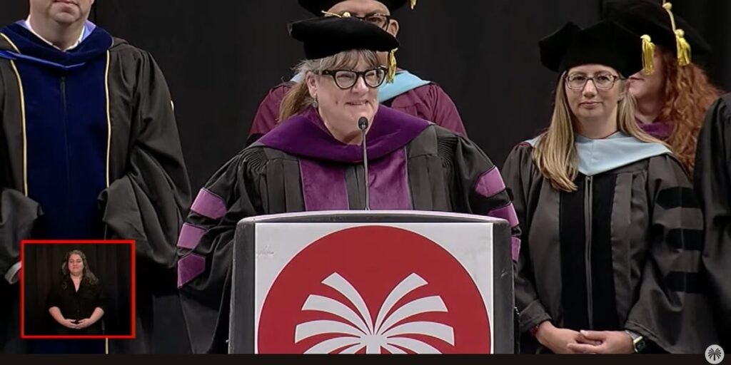 College students boo after a ‘new AI system’ misses names during graduation ceremony