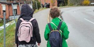 I’m an American raising 2 kids in Switzerland. They started walking to school without me when they were in kindergarten.