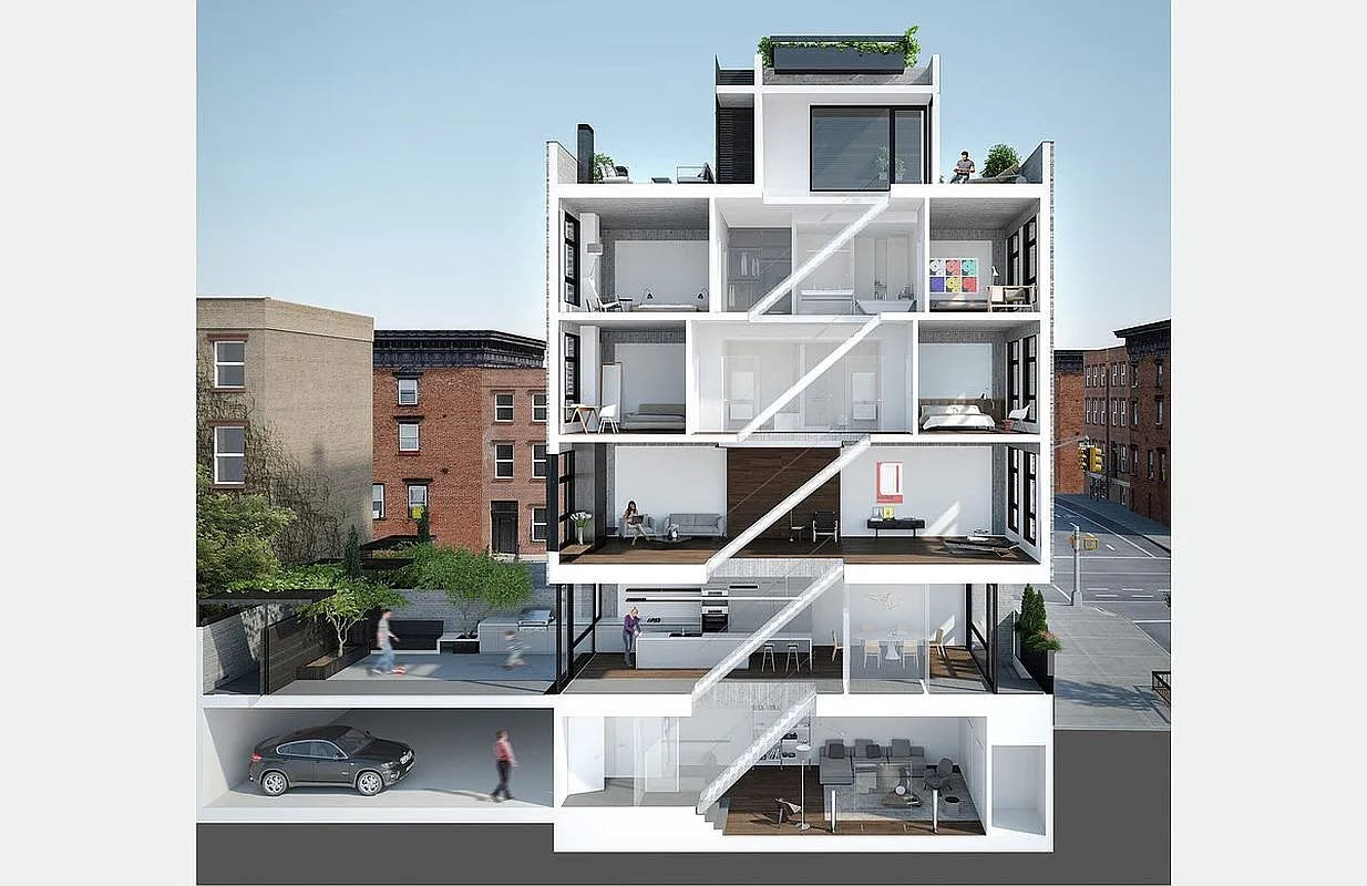 The floor plan of 3 Wythe LN in Brooklyn, a home listed with Anthropic shares as a buying option.