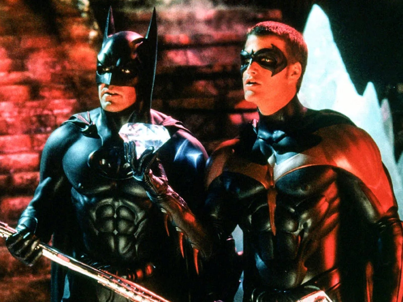 george clooney and chris o'donnell in Batman & Robin