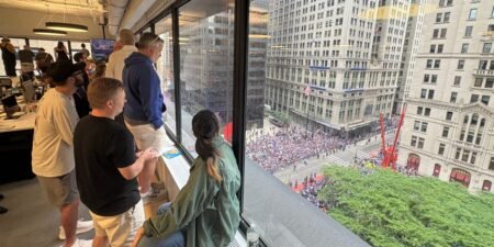 The hottest office perk in NYC today: a front-row view of the Knicks parade The hottest office perk in NYC today: a front-row view of the Knicks parade