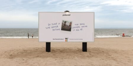 Polaroid tells people to jump in some water ‘before the data centers drink it all up’ Polaroid tells people to jump in some water ‘before the data centers drink it all up’