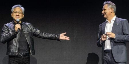 Jensen Huang called a California chipmaker the ‘next trillion-dollar company,’ and its shares spiked 20% Jensen Huang called a California chipmaker the ‘next trillion-dollar company,’ and its shares spiked 20%
