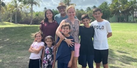 My husband and I moved from the US to Barbados with 6 kids. They’re more independent and chat easily with strangers.