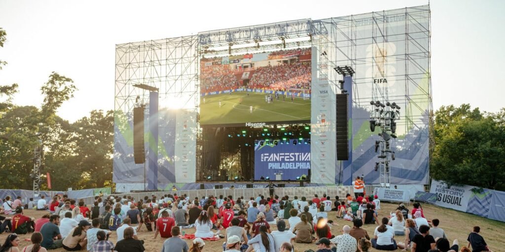 Philadelphia built a free, 39-day World Cup festival serving more than 425,000 fans. Take a look inside. Philadelphia built a free, 39-day World Cup festival serving more than 425,000 fans. Take a look inside.