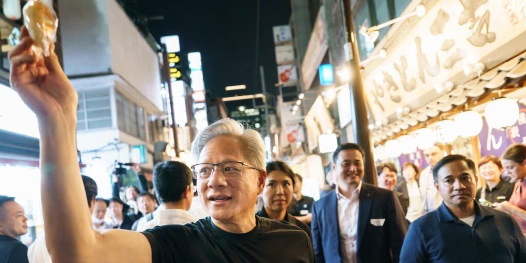 Jensen Huang hands out red bean buns to Tokyo crowd in his latest culinary adventure Jensen Huang hands out red bean buns to Tokyo crowd in his latest culinary adventure