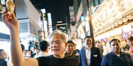 Jensen Huang hands out red bean buns to Tokyo crowd in his latest culinary adventure Jensen Huang hands out red bean buns to Tokyo crowd in his latest culinary adventure