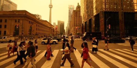 Canadian wildfires are shrouding US cities in smoke and yellow haze. See the eerie photos. Canadian wildfires are shrouding US cities in smoke and yellow haze. See the eerie photos.