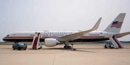Another presidential plane just got Trump’s signature makeover. Take a look inside the C-32 jet used as Air Force Two.