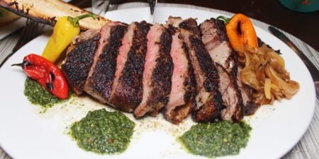 I ate at Pat Lafrieda’s Chop House at Citi Field. It was expensive, but a far cry from the typical baseball-game hot dog.