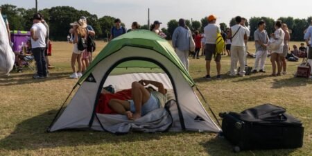 The real Wimbledon starts at the campsite across the street