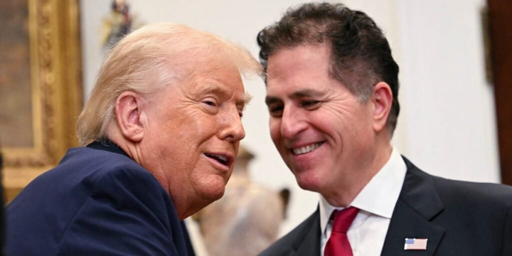 Trump hyped up Michael Dell again after his mega Trump account donation Trump hyped up Michael Dell again after his mega Trump account donation