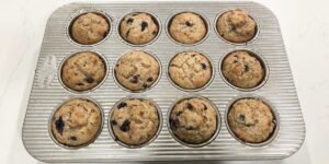 I made Ina Garten’s blueberry muffins. The simple recipe was a hit with the whole family.
