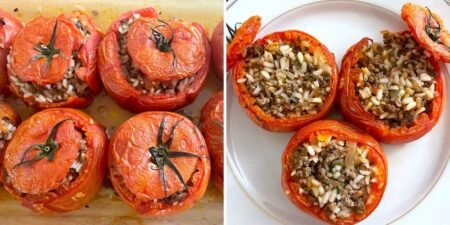 My dad’s Greek stuffed tomatoes are perfect for a healthy summer dinner My dad’s Greek stuffed tomatoes are perfect for a healthy summer dinner