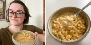 I tried a recipe for a single serving of mac and cheese. It’s packed with protein and only took 20 minutes to make. I tried a recipe for a single serving of mac and cheese. It’s packed with protein and only took 20 minutes to make.