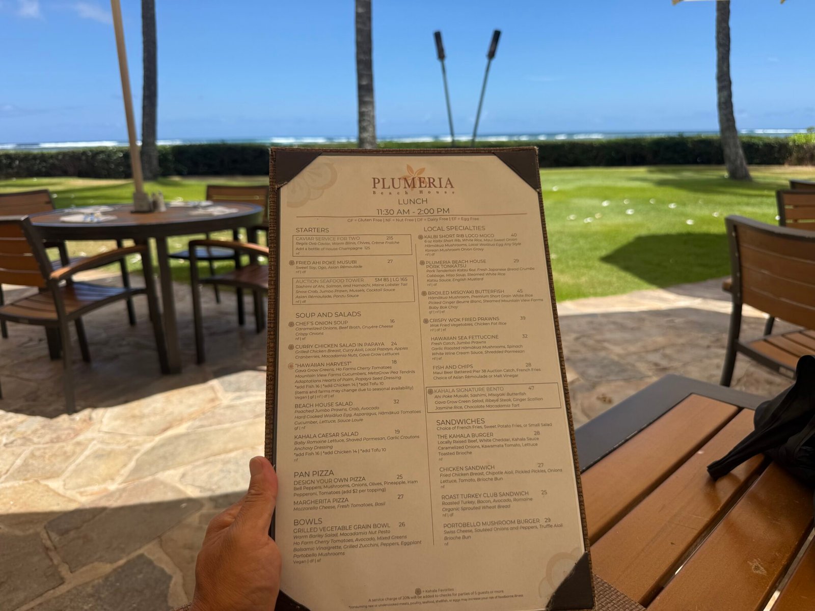 Splurging $120+ for lunch at The Kahala Resort for my wife's birthday