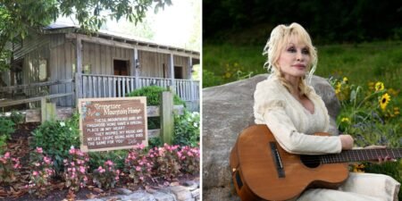 See inside Dolly Parton’s childhood home, a 2-room log cabin where she lived with her 11 siblings