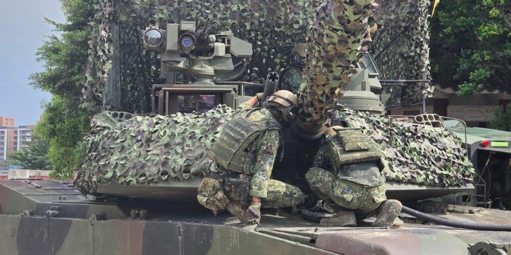 Taiwan is training its Abrams tank crews to hide and refuel inside its bustling urban sprawl