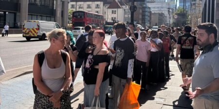 The hottest thing to do in London today is wait in line for solar eclipse glasses The hottest thing to do in London today is wait in line for solar eclipse glasses