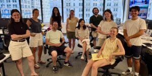 We wore shorts to the office. Our boss didn’t.